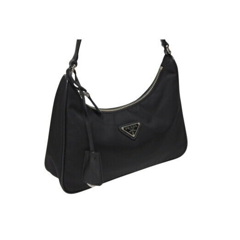 Prada Hobo one shoulder bag RE EDITION triangle logo black nylon - Picture 4 of 8